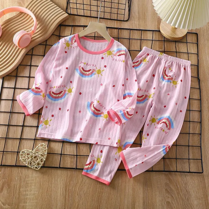 2023%20New%20Summer%20Children%20Clothing%20Baby%20Home%20Clothes%20Set%20Long%20Sleeved%20Boys%20Girls%20Pajamas%20Thin%20Section%20Kids%20Pajamas%20Clothes%20-%20Image%207