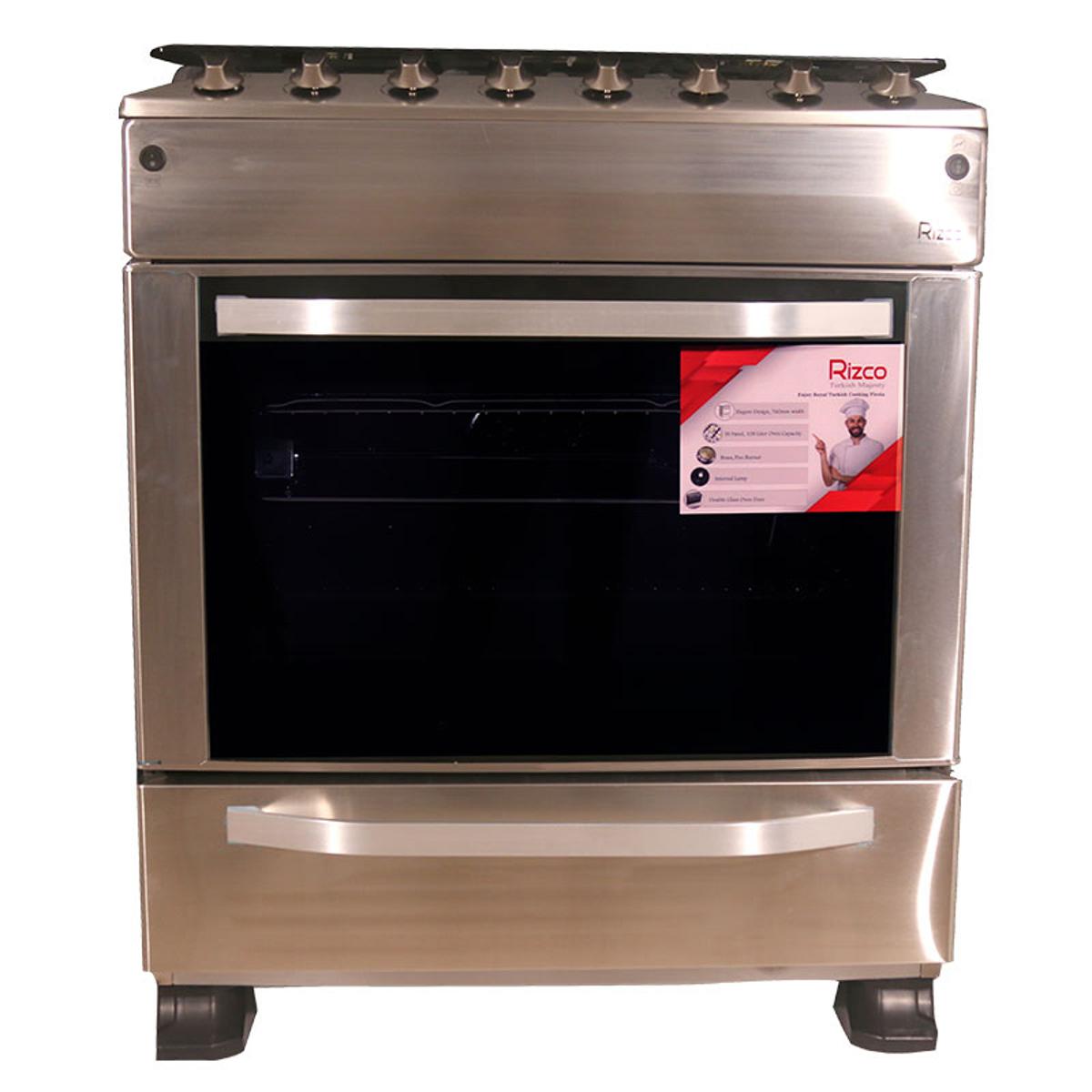 Rizco Burner with Double Glass Door Gas Oven 5 Burner RZGO-760
