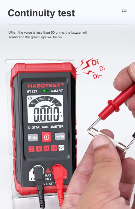HABOTEST%20HT123%20Digital%20Multimeter%20600V%20AC/DC%202000%20Counts%20High-Precision%20Anti-Burning%20Smart%20Multimeter%20/No%20Need%20To%20Shift%20/NCV%20Non-Contact%20/Automatic%20Identification%20-%20Image%204