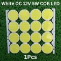 C19-4B3C WHITE Color 5W Mini COB LED DC 12V White LED SMD Strip COB Bead Chip 5 Watt With Cable DIY COB LED Light Bulbs.