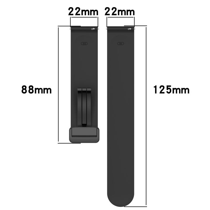 Watch%20Strap%20For%20Huawei%20GT2%2046mm%2022mm%20Folding%20Magnetic%20Clasp%20Silicone%20Watch%20Band%20-%20Image%205
