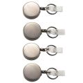 4 Pack Heavy Duty Retractable Badge Holder Reel,Metal ID Badge Holder with Belt Clip Key Ring Black. 