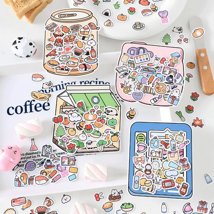 100%20pcs%20Kawaii%20Cartoon%20small%20Stickers%20Cute%20Mini%20Decorative%20Scrapbooking%20accessories%20Adhesive%20Diy%20junk%20journal%20supplies%20-%20Image%202