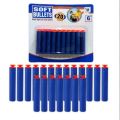 Nerf Refill Darts Soft Bullet 20 Pcs Elite Series 72x12 mm -Blue And Yeyellow. 