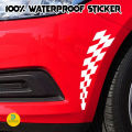 Racing Stickers Vehicle Car Decals Plaid Wheel Flags Reflector Safety Vinyl Stickers Prevention For Audi Bmw | Decoration Sticker For Car.