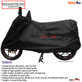 Full Water Resistant Universal Light Weight (7 Feet) Bike Dust Cover with Storage Bag-Black & Blue (Standard)).