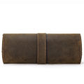 Cow Leather 3 Slot Watch Box Handmade Watch Roll Travel Case Wristwatch Pouch Exquisite Retro Slid in Out Organizer.