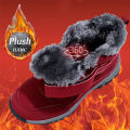 【selevn roind】 Boots Men's Women Slip On Winter Shoes For Men Waterproof Ankle Boots Winter Boots Male Snow Botines 2023 Black Botas Femininas.