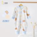 Baby's Four Seasons pure cotton long sleeved jumpsuit, crawling suit for newborns, baby clothes, spring and autumn styles, antibacterial. 