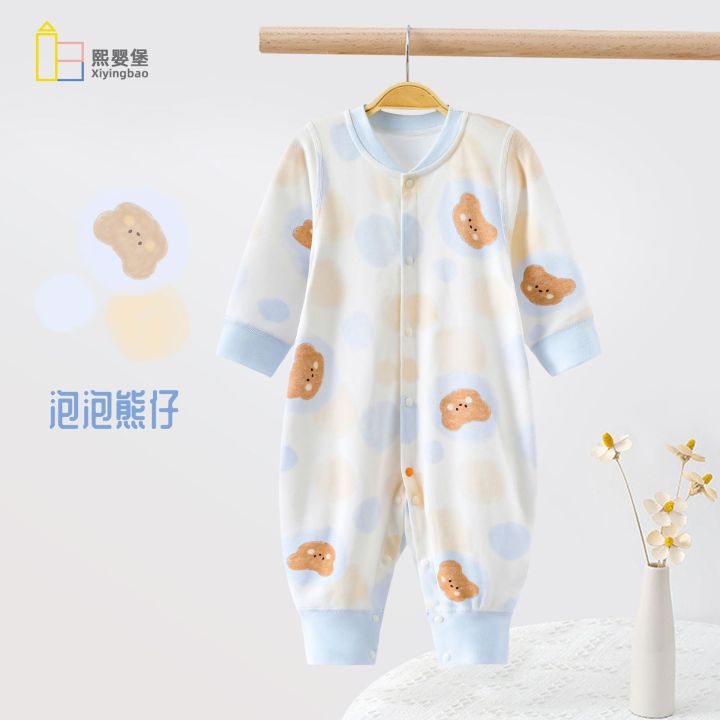 Baby's%20Four%20Seasons%20pure%20cotton%20long%20sleeved%20jumpsuit,%20crawling%20suit%20for%20newborns,%20baby%20clothes,%20spring%20and%20autumn%20styles,%20antibacterial%20-%20Image%205