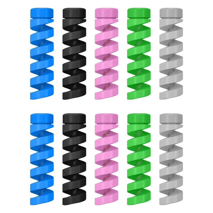 4pcs%20Spiral%20Data%20Cable%20Protective%20Cover%20Suction%20Cup%20Is%20Suitable%20for%20The%20Charging%20Cable%200.03%20mm%20/%204pcs%20Charger%20Cord%20Saver%20Cable%20Protector%20-%20Image%202