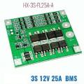 3S BMS Module HX-3S-FL25A-A For 18650 Battery Output 11.1V 25A. 