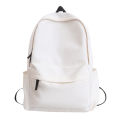Simple Japanese solid color backpack, large capacity, versatile, portable student school bag, high school student men's and women's travel bag. 