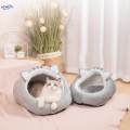Cute Semi Enclosed Cat Nest Nonslip Bottom Adorable Cat Bed House for. 
