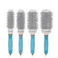 【Hey my home】Ceramic Ion Hair Comb Professional Hair Brush Hair Styling Hairbrush Hairdressing Round Curly Hair Rollers Blue. 