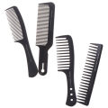 Portable Black Wide Tooth Comb Black Plastic Heat-resistant Barber Comb For Hair Styling Tool Jessica. 