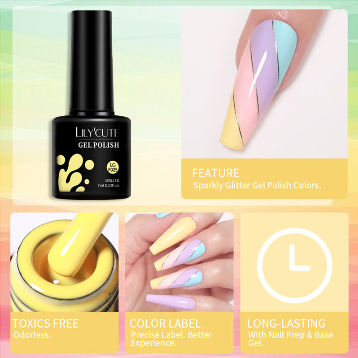 LILYCUTE%20Pink%20Purple%20Color%20Gel%20Nail%20Polish%20Spring%20Summer%20Semi%20Permanent%20For%20Manicure%20Soak%20Off%20Nail%20Art%20Gel%20Varnish%20-%20Image%205