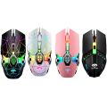 LEAVEN 7 Keys 4000DPI USB Wired Computer Office Luminous RGB Mechanical Gaming Mouse, Cabel Length:1.5m, Colour: S30 Black.