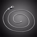 1MM 925 Sterling Silver Chain Fashion Sliver Necklace High Quality Snake Chain For Men And Women. 