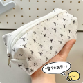 Simple Black Bow Pencil Case Ins High-value Cute Girl Student Makeup Bag Large Capacity Stationery Storage Bag (Multi Design & Color)). 