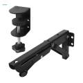 2x Under Desk Keyboard Tray Foldable Brackets Desk Extender Desktop Extension Shelf Clamp 9x4.3cm.