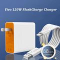 Vivo 120W Flash Charge 2.0 Charger for Vivo X Series & Latest/5G Phones. For Vivo V23, V23e, V23e 5G, V23 5G, V23 Pro, V25, V25, Y35, Y55, Y76 5G, Y75, Y78 , Y78+, İQOO Z7, iQOO Z7s, iQOO Pad, X70 Pro All Android support Flash Charger.