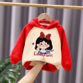 Girls hooded sweatshirt autumn winter clothes 2023 new baby girl foreign style long sleeve tops children's raglan base shirt. 