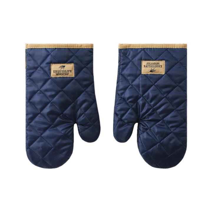 2pcs Oven Gloves Oven Mitts Baking Anti-Scald Gloves Non-Slip Microwave Heat Insulation Gloves Kitchen Baking Mitts
