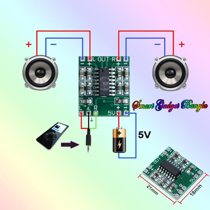 PAM8403 Digital Audio Amplifier 3W + 3W Stereo Class D 5V Amplifier Board