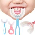 NiceBorn Baby Toothbrush Children's Soft U-shaped Toothbrush USB Automatic Ultrasonic Toothbrush Cartoon Pattern IPX7 Waterproof 2-12 years old Baby Tooth Brush. 