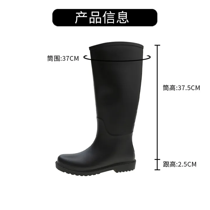 Fashionable%20Waterproof%20Thick-Soled%20Long%20Rain%20Boots%20Non-Slip%20High-Top%20Rain%20Shoes%20Comfortable%20All-Match%20Women's%20Rubber%20Shoes%20Lightweight%20Outdoor%20Rain%20Boots%20-%20Image%203