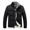 Men's cotton jacket Overcoat autumn winter mens fashion solid color thick warm lamb collar cotton coats. 