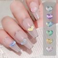 1Bag 3D Transparent Love Heart Charm For Nail Art Decoration Clear Resin Nail Charms Rhinestone Jewelry for Manicure Accessories. 