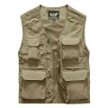 Outdoor Vest Men's Multi-Pocket Loose Workwear Sleeveless Jacket Men Climbing Hiking Fishing Cargo Tool Waistcoat Oversize 6XL. 