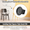 10 Sets 45mm Base Dia Adjustable Leveling Foot 25mmx25mm Square Tube Insert Kit. 
