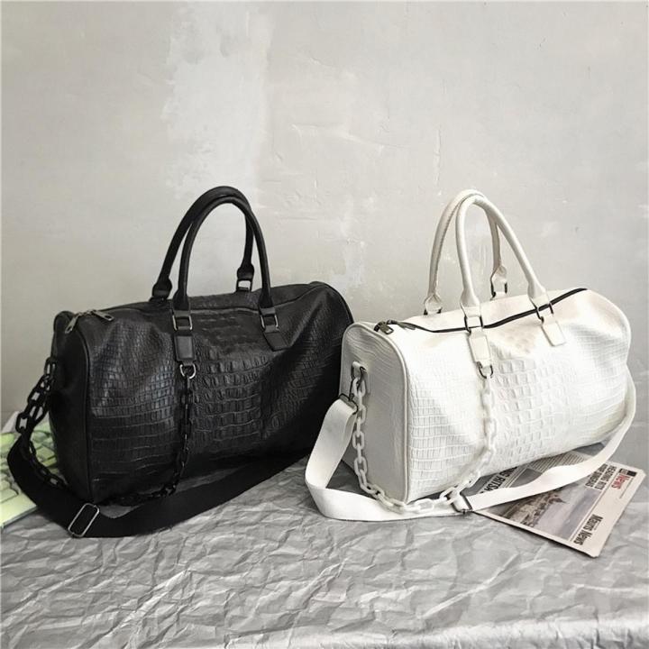Waterproof Travel Duffle Bag Sport Water Shoulder Bag Mens Leather Gym Fitness Bag For Women Man HA045