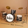 Miniature Drum Set Replica Mini Musical Instrument Model Action Figures Accessory Dollhouse Collection Home Display Decorative.