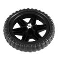 Rubber Hot Wheel Travelling Luggage Cart - Black (2 Pieces). 