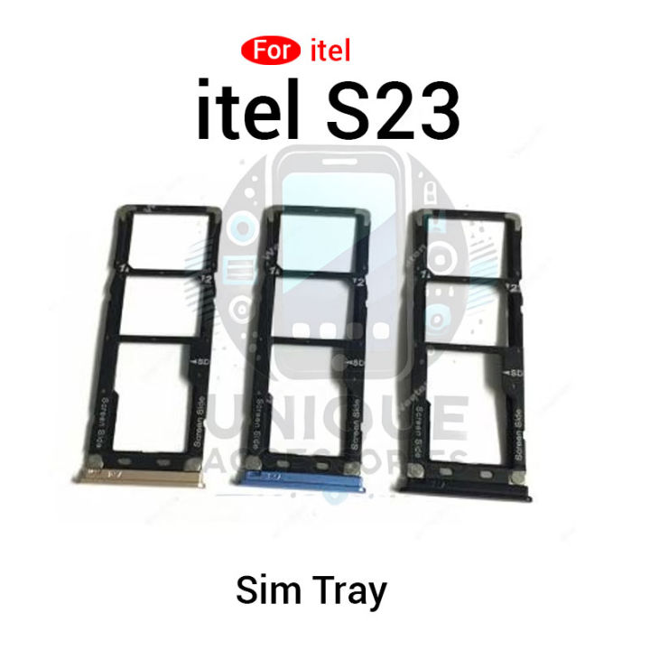 itel S23 S665L Sim Tray Micro SD Card Slot with Sim Ejector Pin Replacement Parts