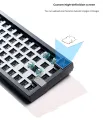 ZUOYA GMK67-S Gaming Mechanical Keyboard KIT Wireless Bluetooth Display Screen Gasket Hotswap RGB Gamers Custom KIT Support. 