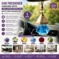 Car Freshener Hanging with - Long-Lasting Essential Oils Bottle with Wooden Lid 1 Pcs.