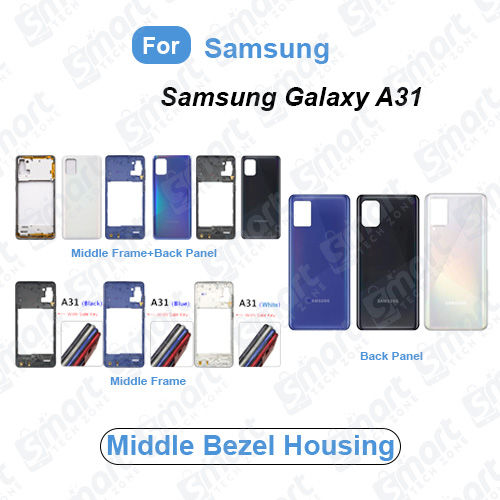Samsung Galaxy A31 Middle Bezel Housing Frame and Back Panel Without Front LCD Frame Panel