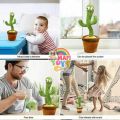 Dancing Cactus Toy Electric Cactus Sing Repeat Singing  Rechargeable Talking Cactus Mimicking Toy For Plush Toys 120 SONGS. 