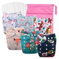2pcs pad Attach Washable Cloth Diaper Pant for Baby-( 0-18 month ) 1pcs.
