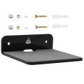 Wall Shelf Speaker Stand, Small Wall Shelf Speaker Mount for Bluetooth Speaker, Cell Phones, Toy Display Shelf (Black). 