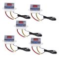 5X 220V Digital LED Temperature Controller 10A Thermostat Control Switch Probe.