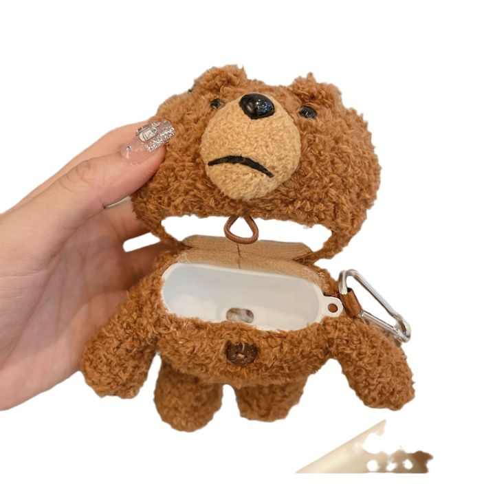 Plush%20Cartoon%20Teddy%20Bear%20Airpods%20Earphone%20Sleeves%20Apple%201/2%20Bluetooth%20Wireless%20Protective%20Case%20Drop-Resistant%20for%20Women%20-%20Image%205