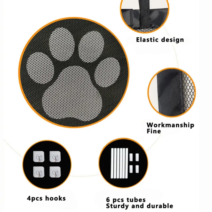 %E3%80%90100%25-original%E3%80%91%20Dog%20Gate%20for%20Stairs%20Pet%20Gates%20for%20The%20House%20Dogs%20Screen%20Mesh%20Gate%20for%20Doorways%20Stairways%20With%204Pcs%20Hook%20Indoor%20Dog%20Safety%20Fence%20-%20Image%203