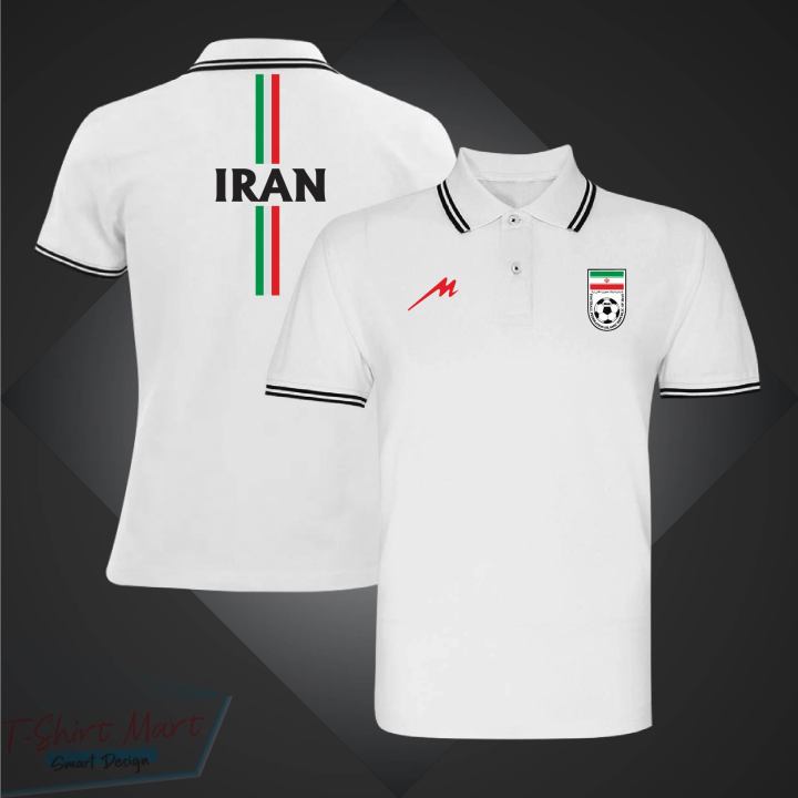 Iran Short Sleeve Collar Polo Football Jersey For Men - Half Sleeve Collar Polo iran t shirt - Iran Jersey