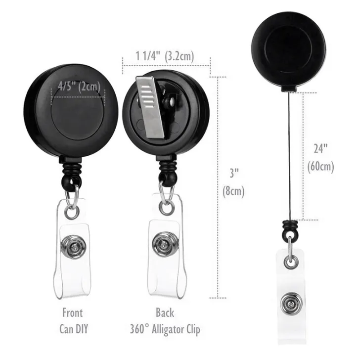 2%20Pack%20Name%20Badge%20Holder%20Retractable%20Badge%20Reels%20with%20Swivel%20Alligator%20Clip%20(Black)%20-%20Image%202